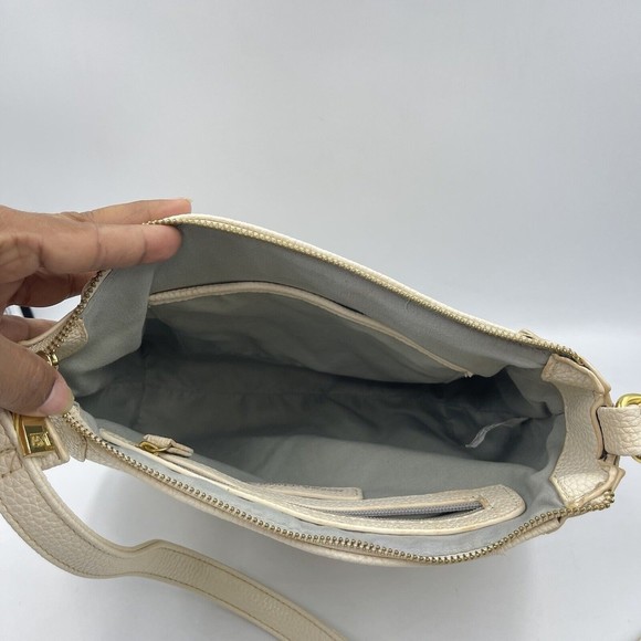 Adrienne Vittadini Handbag Womens Cross Body Shoulder Handbag Beige - Picture 11 of 16